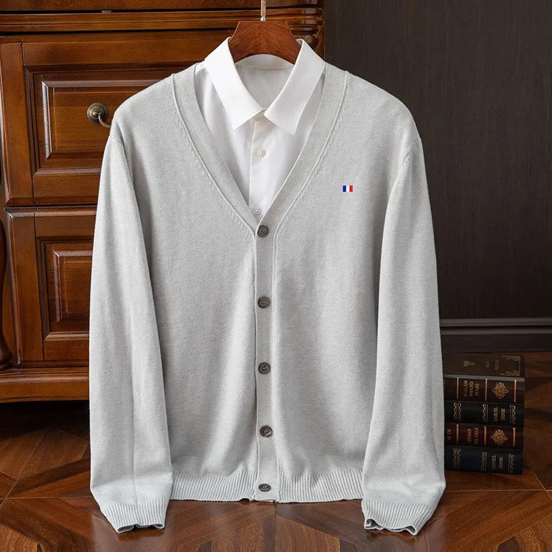 Cardigan malha de caxemira