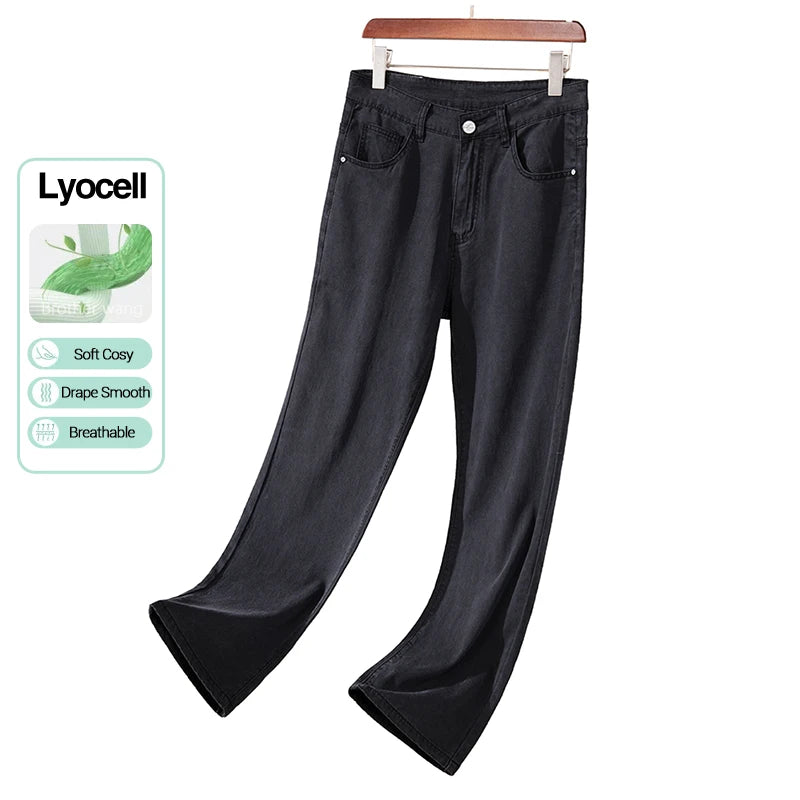Calça Jeans Fina Lyocell