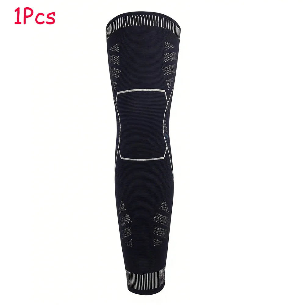 1 Peça de Suporte para Pernas e Joelhos com Compressão, Mangas de Joelho Compridas e Antiderrapantes para Corrida, Basquete, Ciclismo