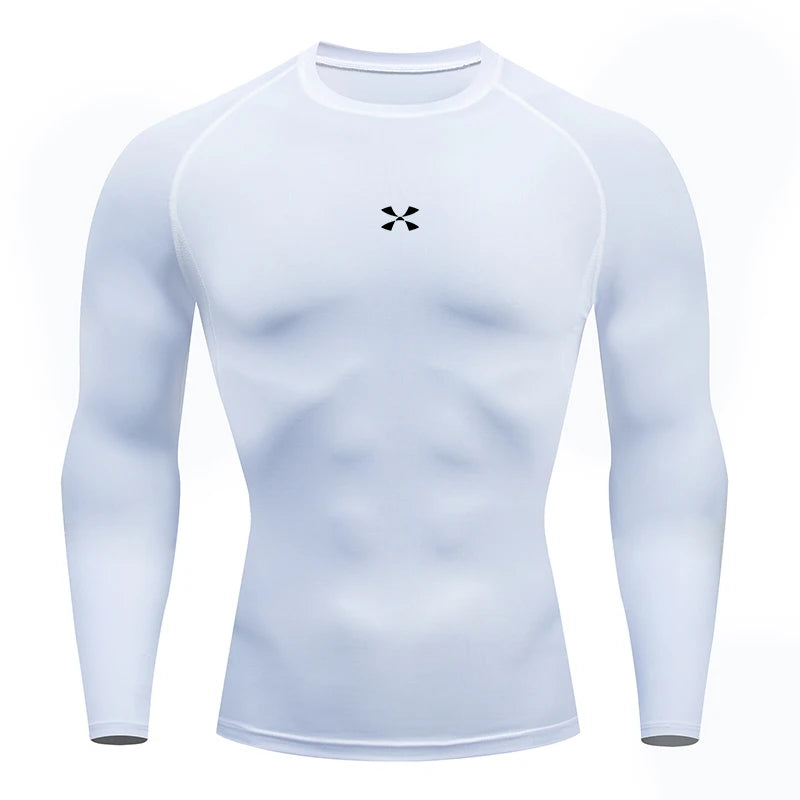 Camisa de compressão t dos homens verão roupas esportivas correndo camiseta elástica secagem rápida esporte topos t atlético ginásio treino camisas