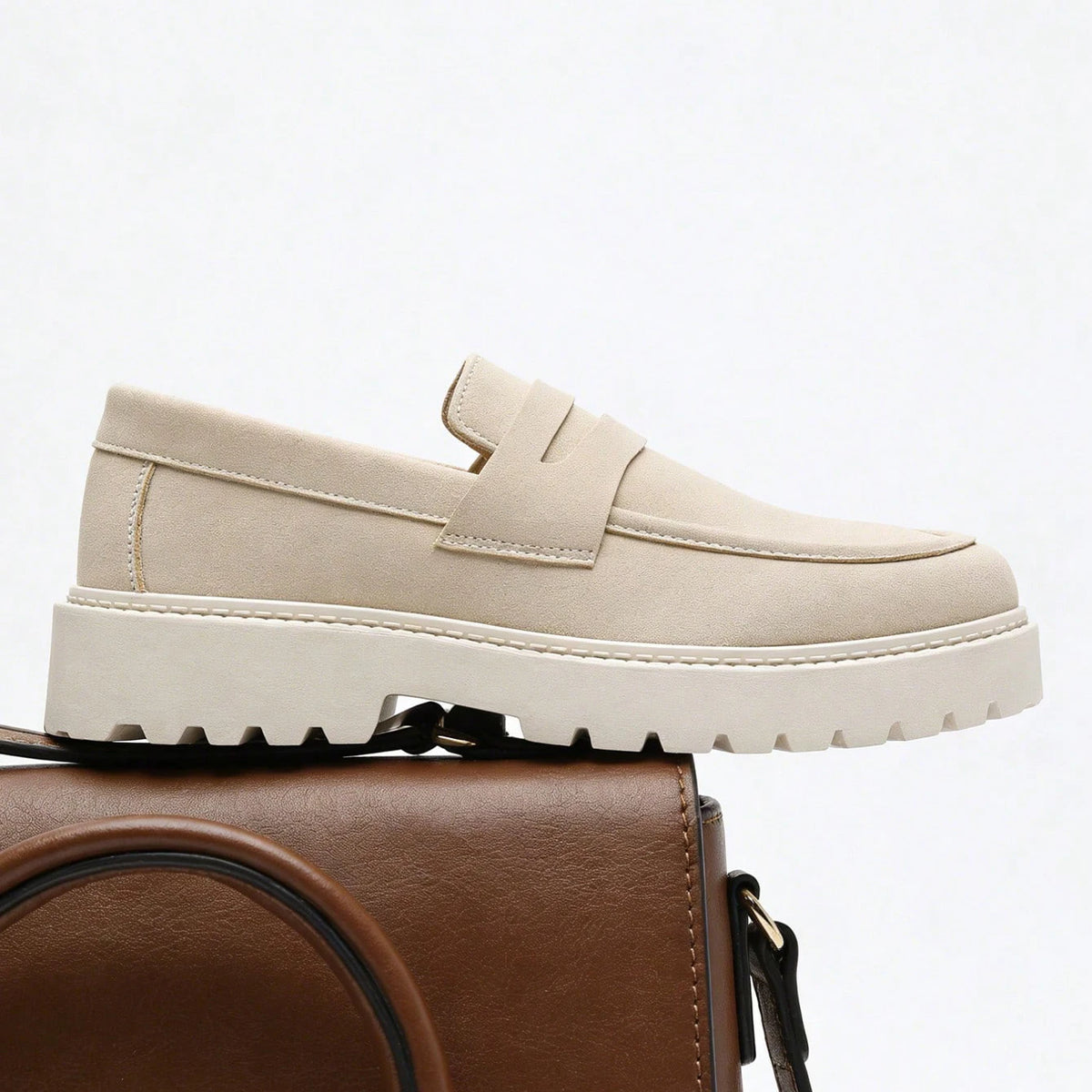 Mocassins Slip-On de Couro Suede