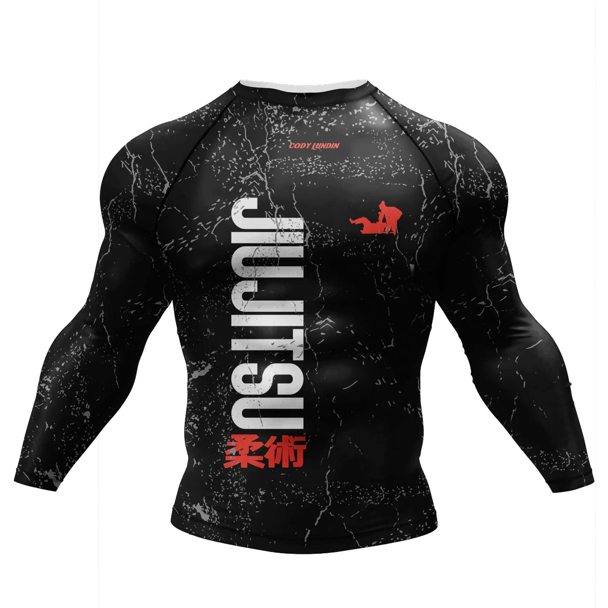 Camiseta de Compressão Masculina Cody Lundin para Academia, Rashguard de Manga Longa com Sublimação, Jersey Personalizado para BJJ Jiu Jitsu e Boxe