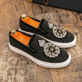 Mocassins Casuais macios estilo punk