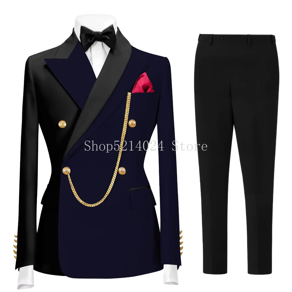 Terno Formal Slim-Fit de Botão Duplo