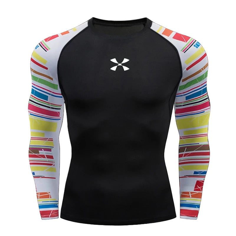 Cody Lundin Camiseta masculina de compressão para academia, camiseta de natação por atacado, roupa de ginástica slim fit compressão de proteção contra queimaduras