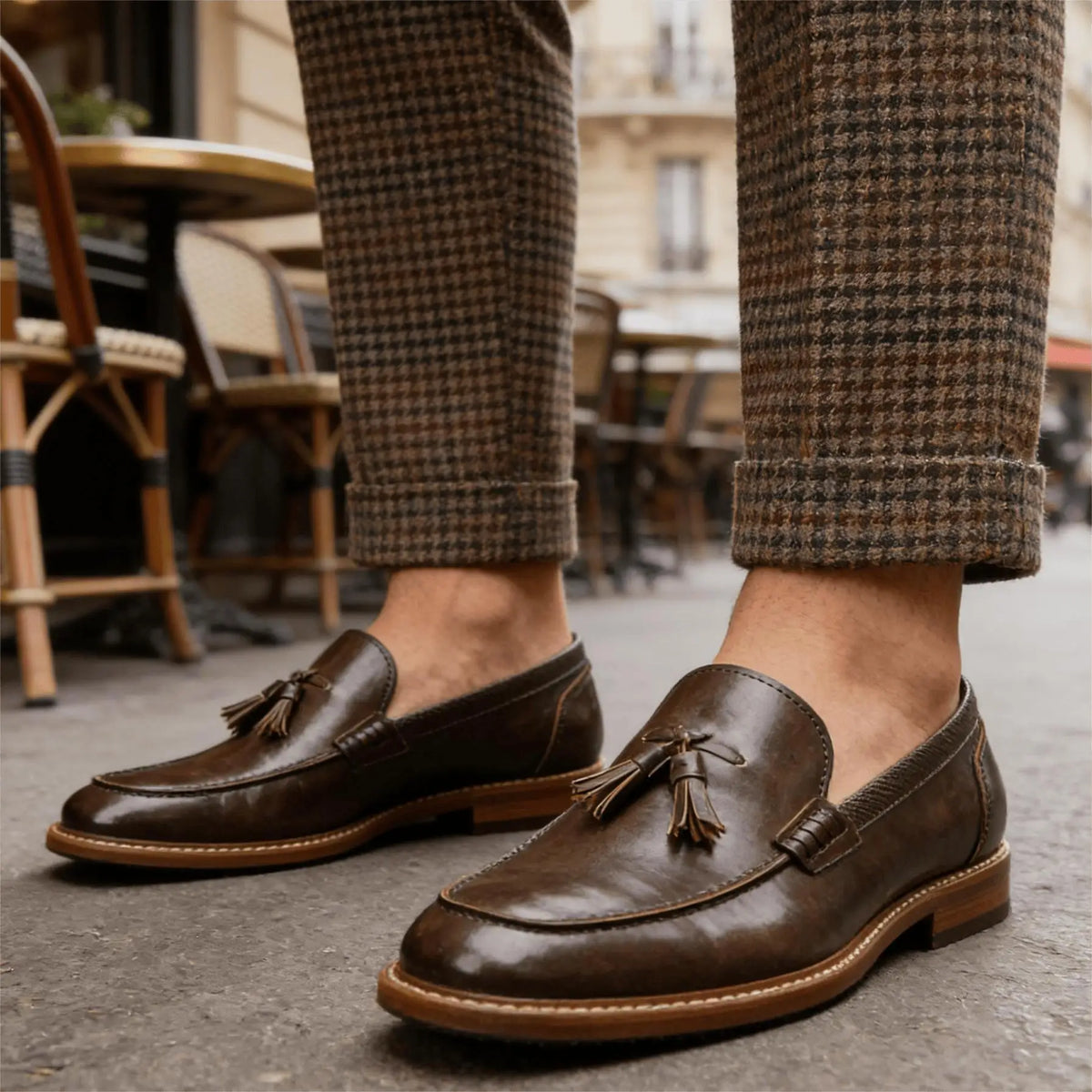 Mocassins de couro