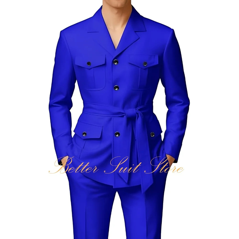Ternos Slim-Fit Estilo Chinês