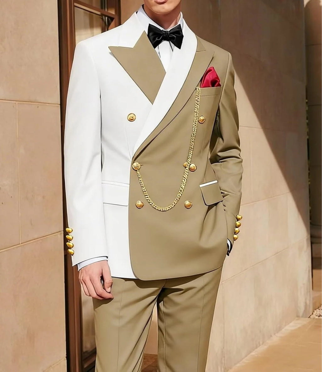 Terno Formal Slim-Fit de Botão Duplo