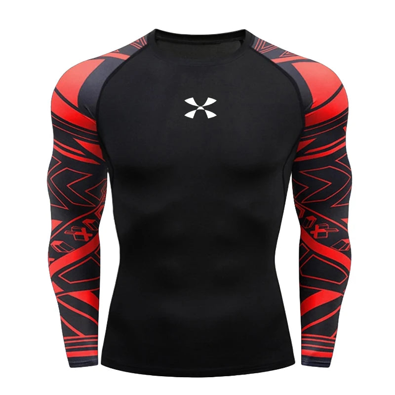 Cody Lundin Camiseta masculina de compressão para academia, camiseta de natação por atacado, roupa de ginástica slim fit compressão de proteção contra queimaduras