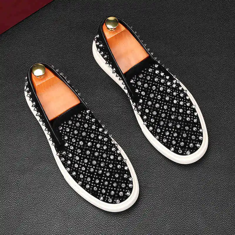 Ténis Casuais Rock Punk Loafers