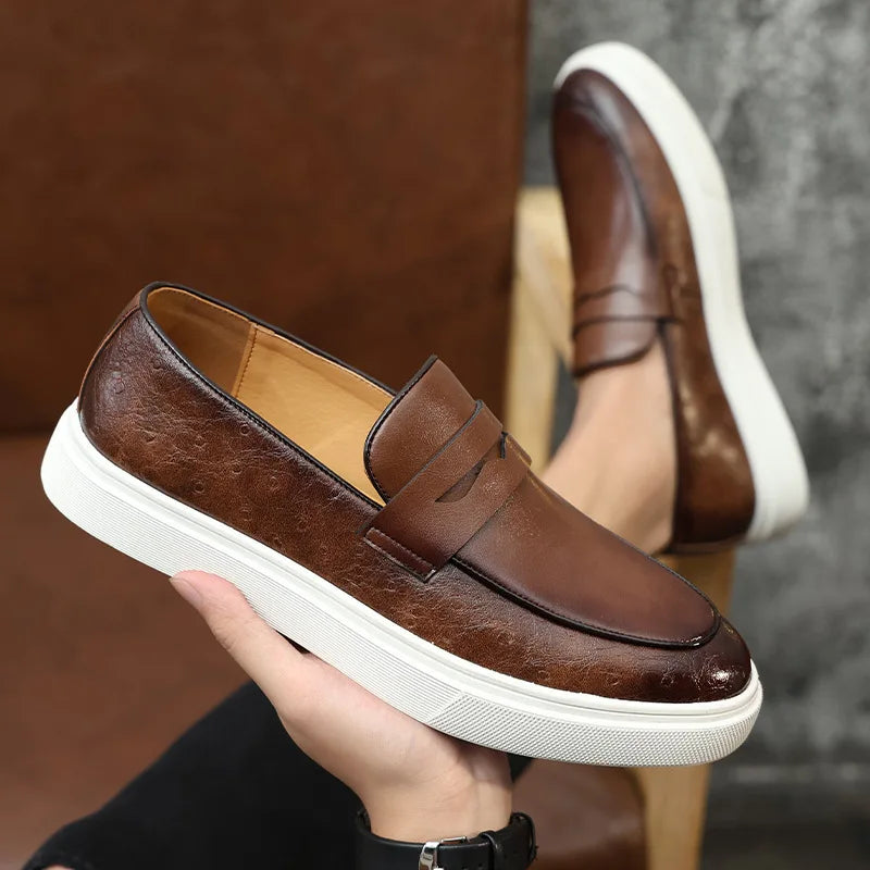 Sapatos Casuais Estilo Britânico Mocassins