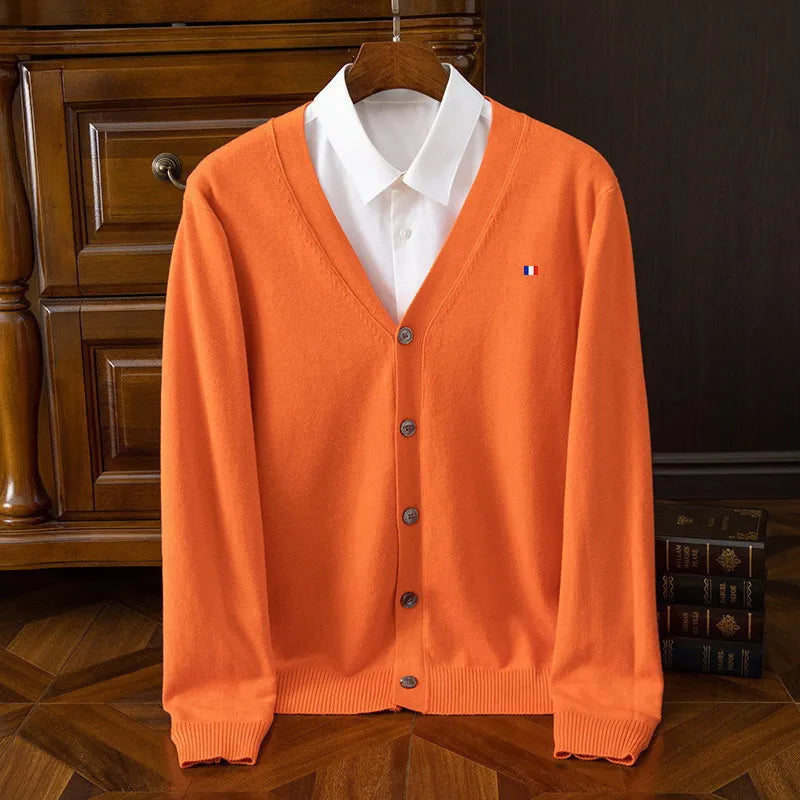 Cardigan malha de caxemira