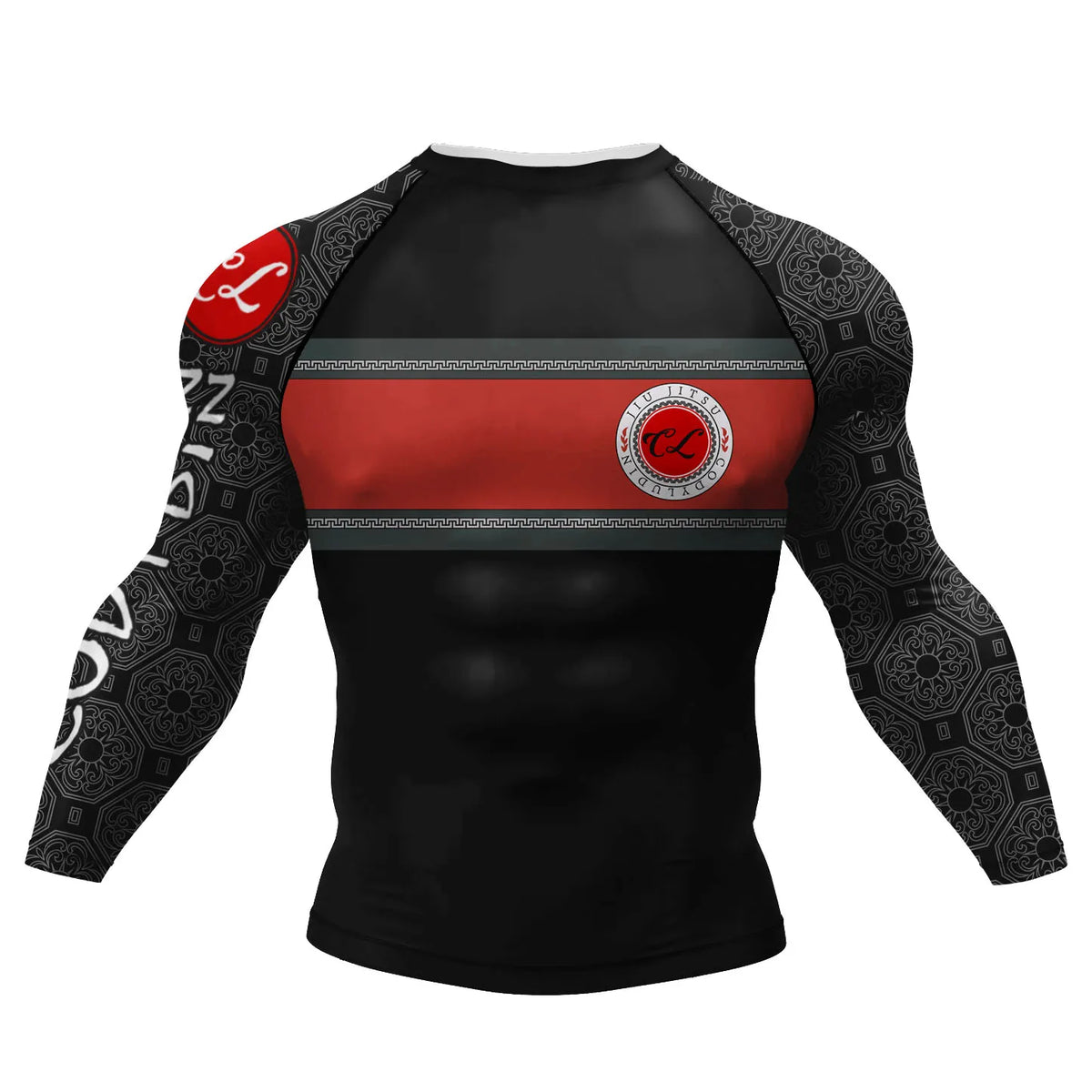 Camiseta de Compressão Masculina Cody Lundin para Academia, Rashguard de Manga Longa com Sublimação, Jersey Personalizado para BJJ Jiu Jitsu e Boxe