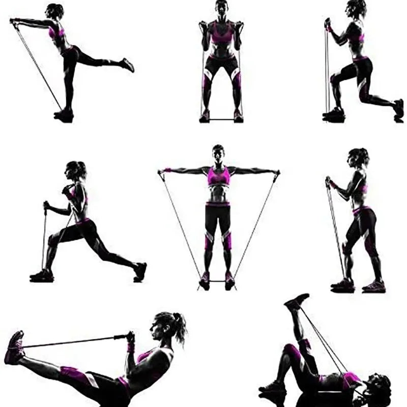 Faixas de resistência com alças, faixas de exercício, faixas de treino com alças para homens e mulheres, equipamentos de treinamento de força em casa
