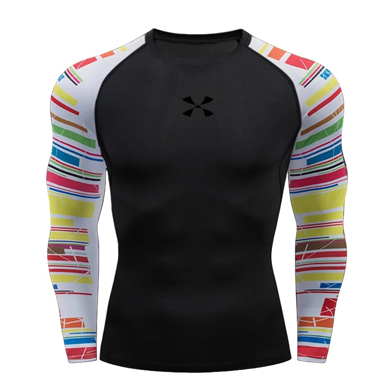 Cody Lundin Camiseta masculina de compressão para academia, camiseta de natação por atacado, roupa de ginástica slim fit compressão de proteção contra queimaduras