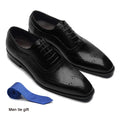 Sapatos de couro genuíno brogue marrom escuro