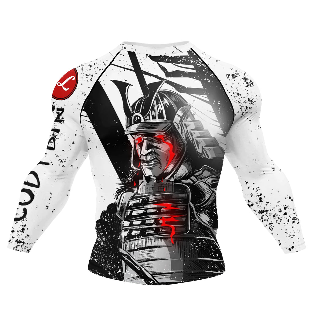 Camiseta de Compressão Masculina Cody Lundin para Academia, Rashguard de Manga Longa com Sublimação, Jersey Personalizado para BJJ Jiu Jitsu e Boxe