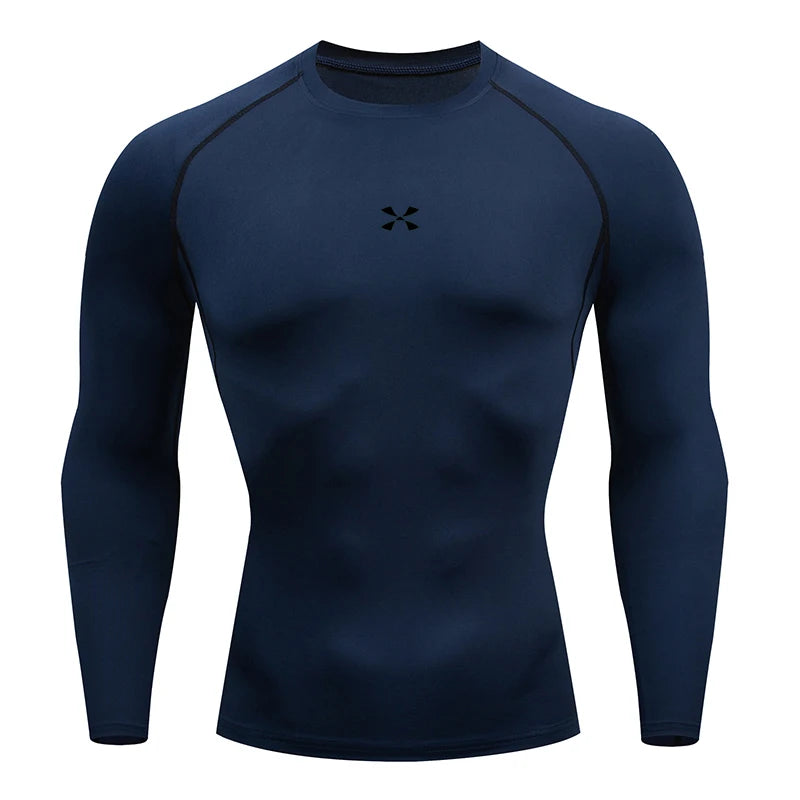Camisa de compressão t dos homens verão roupas esportivas correndo camiseta elástica secagem rápida esporte topos t atlético ginásio treino camisas