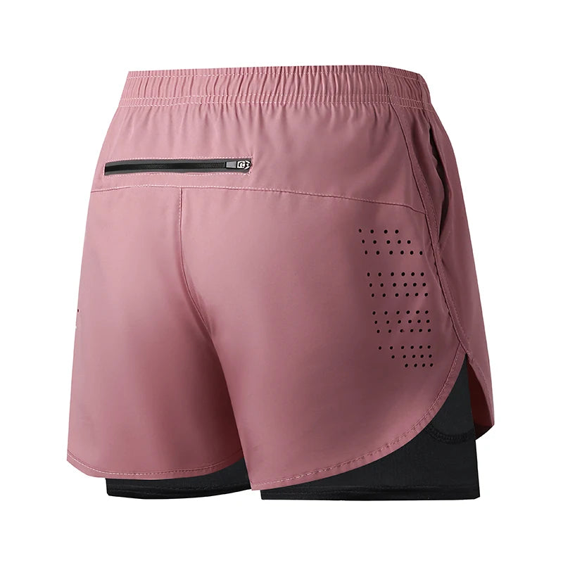 Calções de corrida masculinos de secagem rápida fitness preto dupla camada shorts masculino novo esporte treino treinamento musculação calças curtas