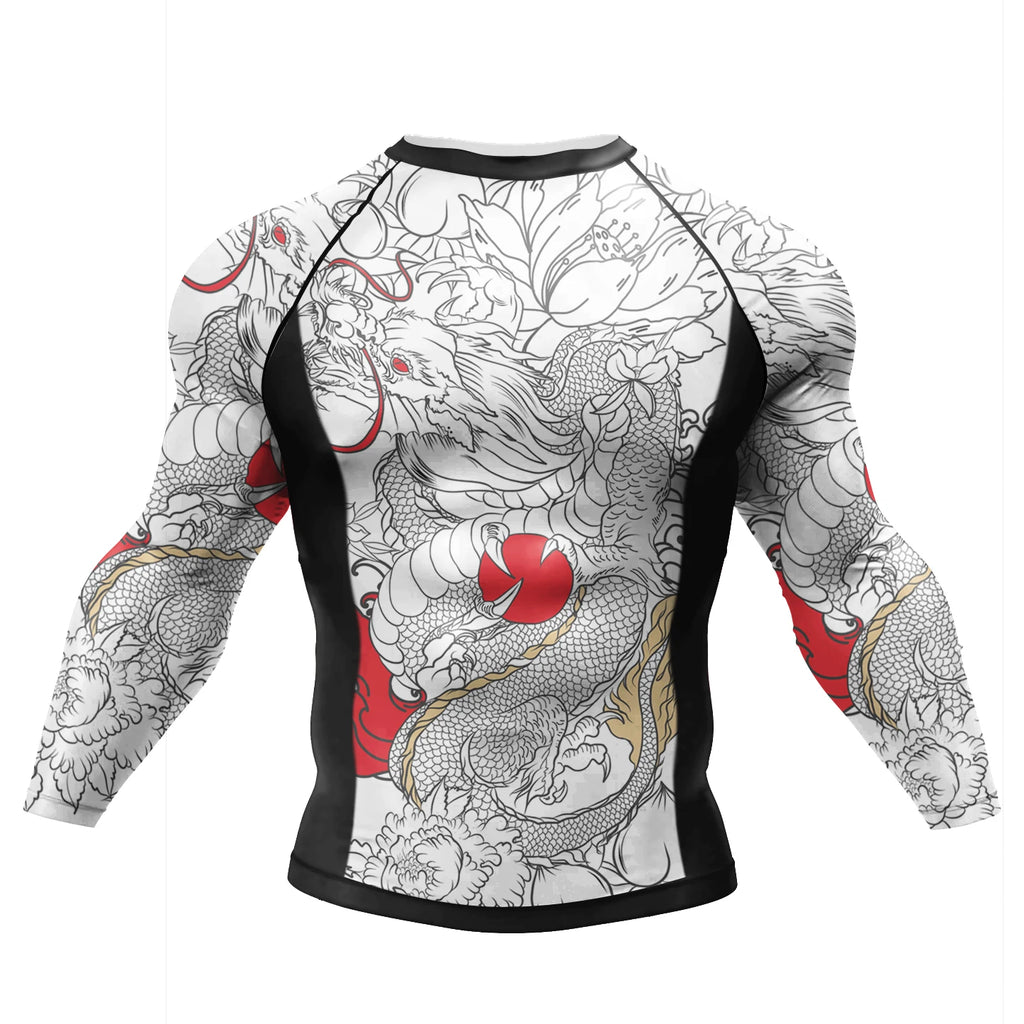 Camiseta de Compressão Masculina Cody Lundin para Academia, Rashguard de Manga Longa com Sublimação, Jersey Personalizado para BJJ Jiu Jitsu e Boxe