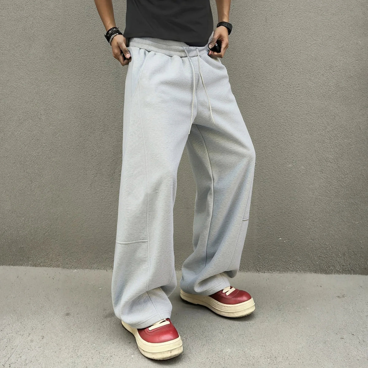 Calças Jogger Masculinas Estilo Americano, Tecido Pesado, Corte Reto, Casual, Streetwear para Homens e Mulheres, Calças de Hip Hop e Esportivas