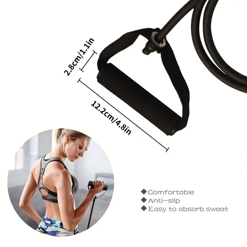 Faixas de resistência com alças, faixas de exercício, faixas de treino com alças para homens e mulheres, equipamentos de treinamento de força em casa