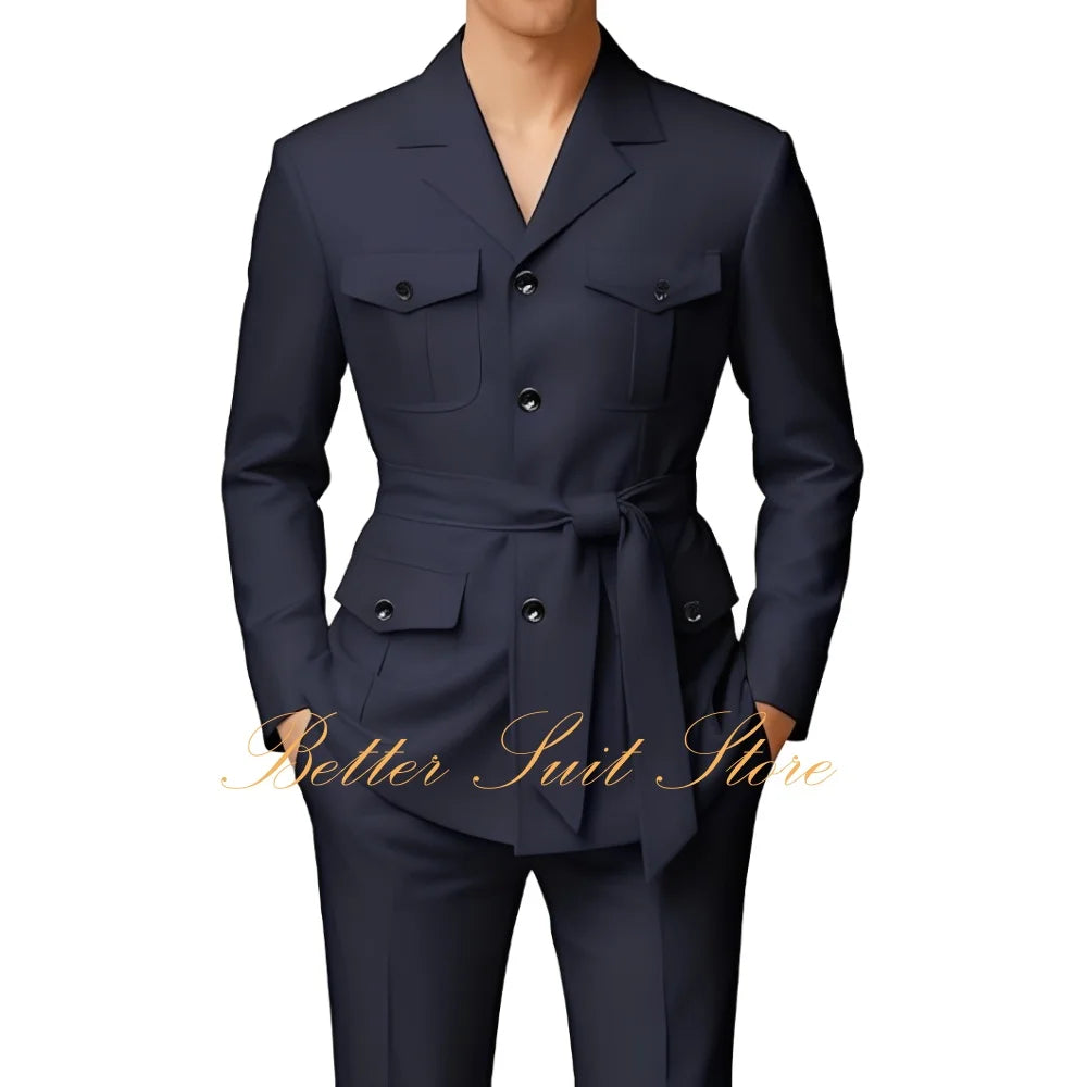 Ternos Slim-Fit Estilo Chinês