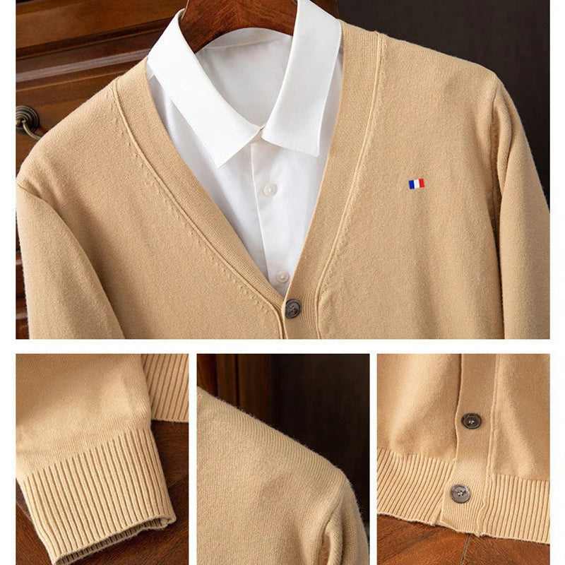 Cardigan malha de caxemira