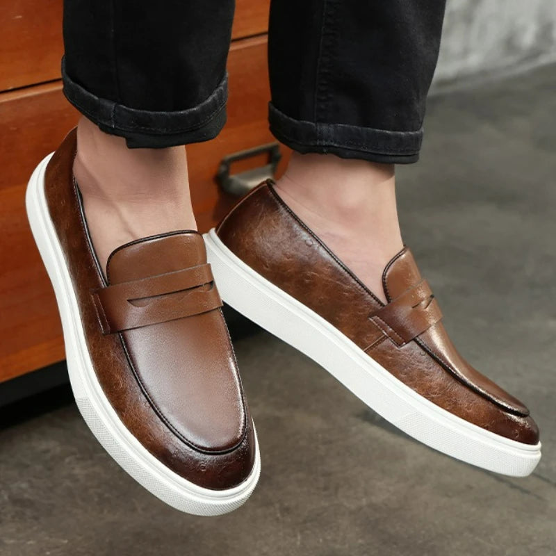Sapatos Casuais Estilo Britânico Mocassins