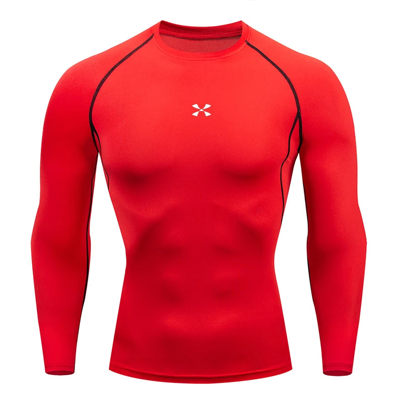 Camisa de compressão t dos homens verão roupas esportivas correndo camiseta elástica secagem rápida esporte topos t atlético ginásio treino camisas