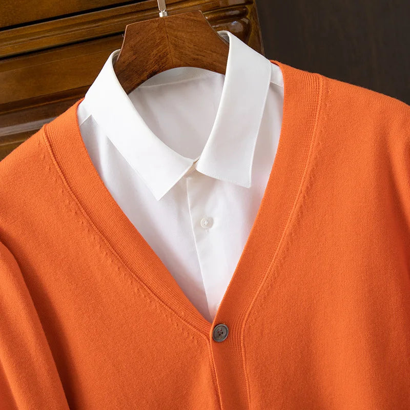 Cardigan malha de caxemira