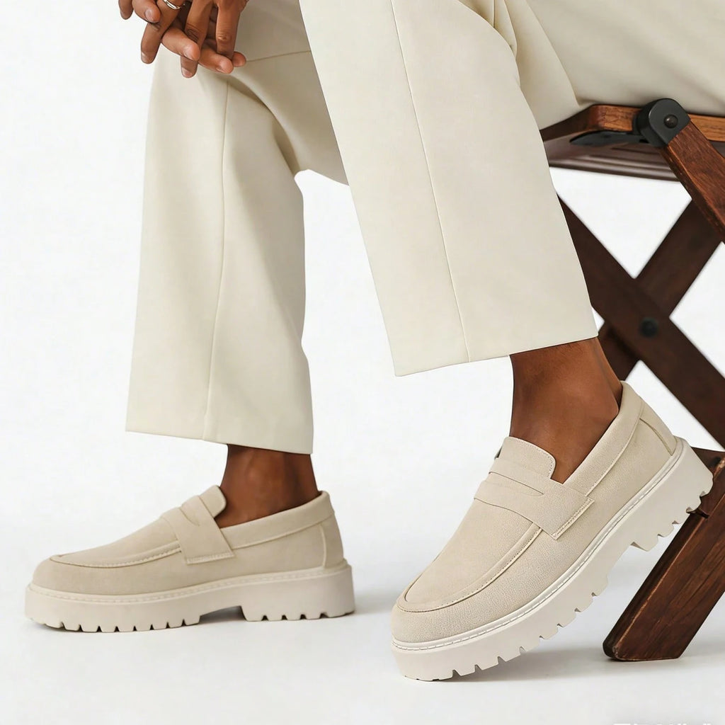 Mocassins Slip-On de Couro Suede