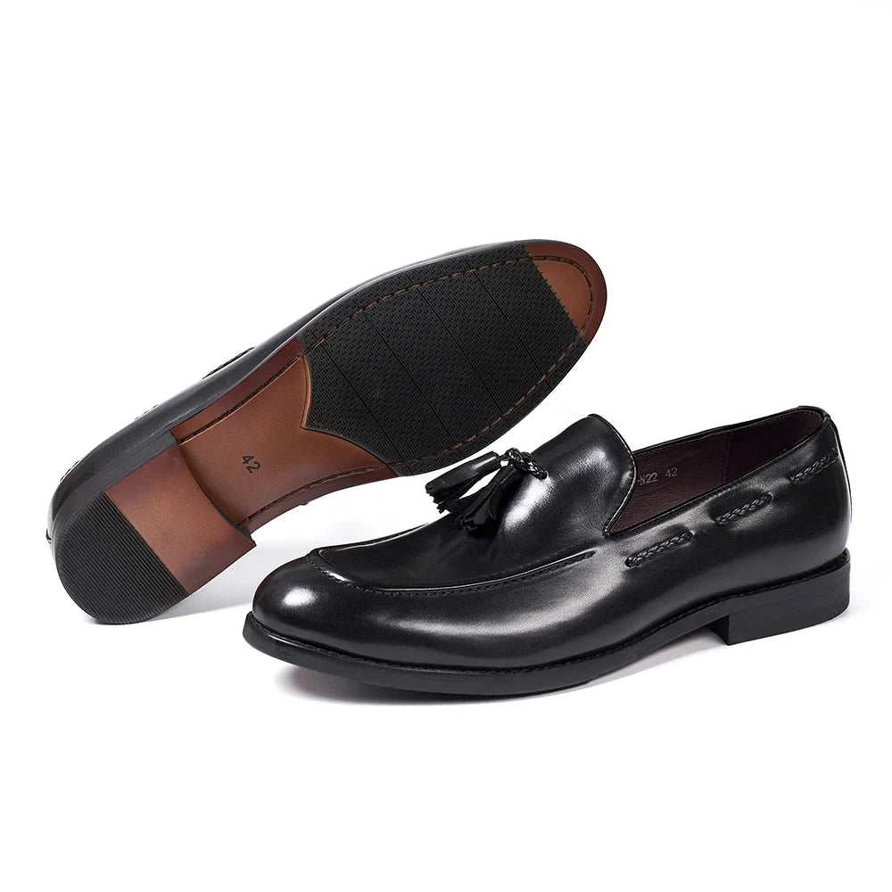 Mocassins clássicos de couro feitos à mão