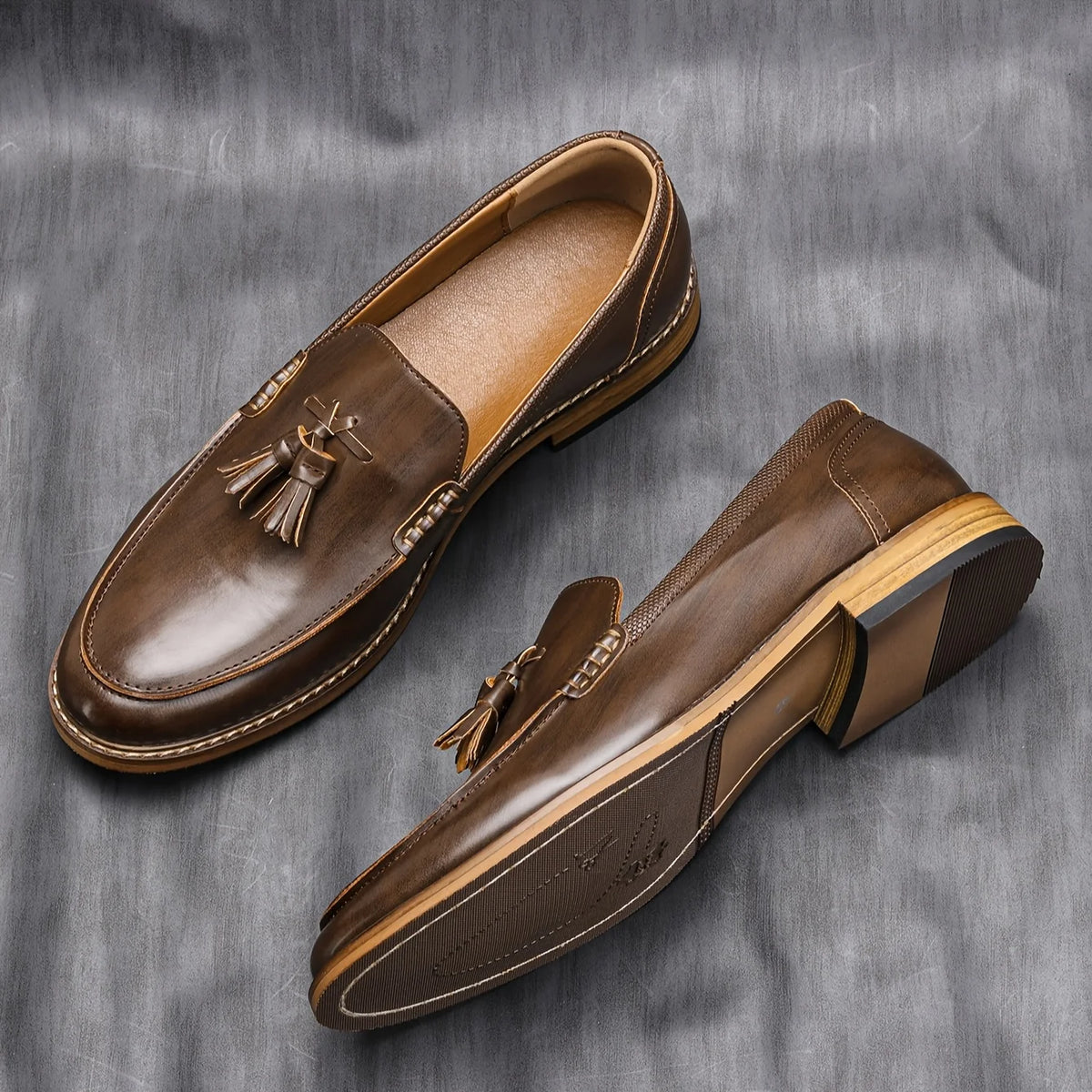 Mocassins de couro