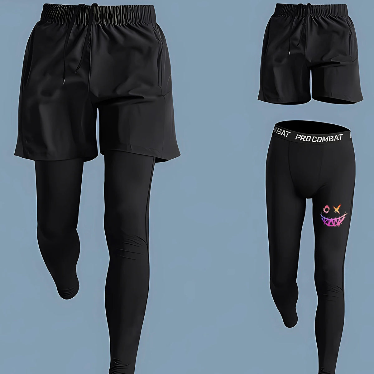 Calças de treinamento de fitness calças de compressão de corrida dos homens secagem rápida ginásio treino leggings masculino esporte inferior