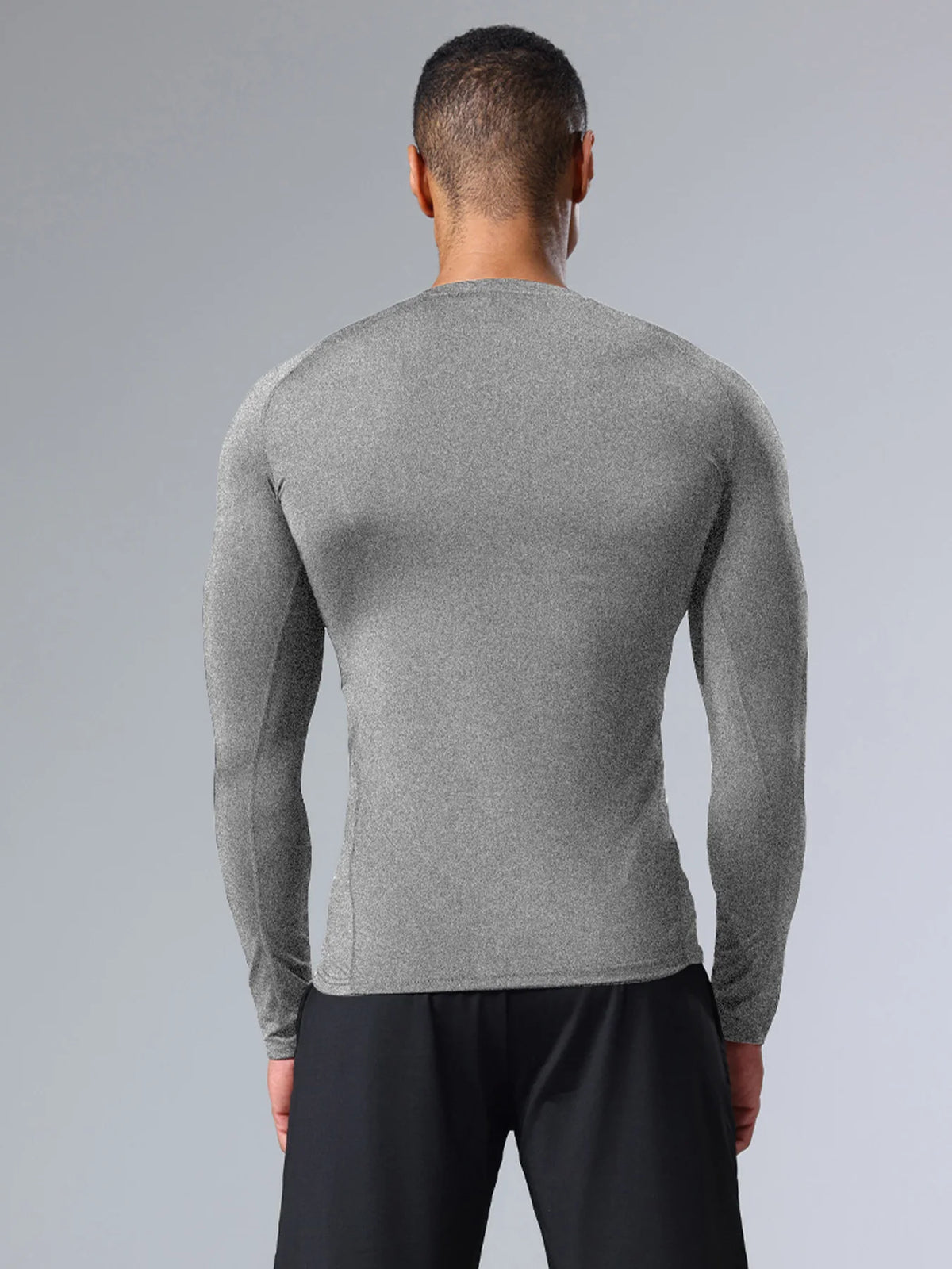Camiseta Esportiva Masculina de Compressão Manga Longa 2026 Nova, Secagem Rápida, Elástica para Treino de Força, Academia, Corrida e Fitness