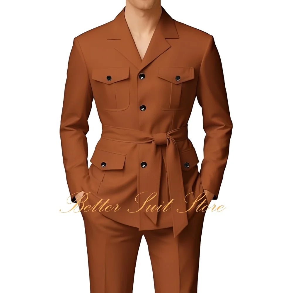 Ternos Slim-Fit Estilo Chinês