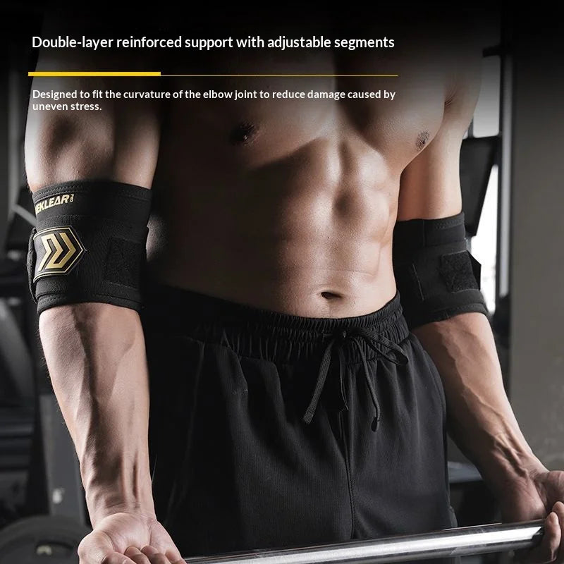 Protetores de Cotovelo para Levantamento de Peso, Ajustáveis, Compressão para Treinamento de Musculação