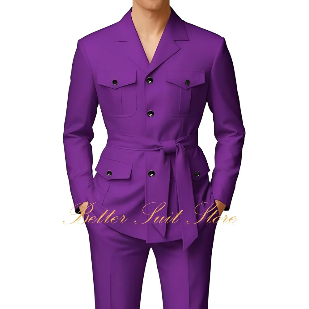 Ternos Slim-Fit Estilo Chinês
