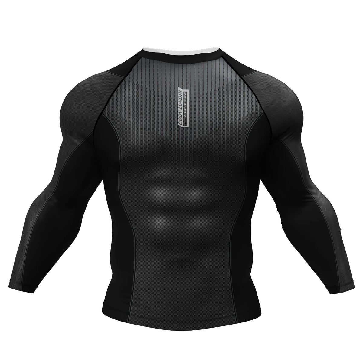 Camiseta de Compressão Masculina Cody Lundin para Academia, Rashguard de Manga Longa com Sublimação, Jersey Personalizado para BJJ Jiu Jitsu e Boxe