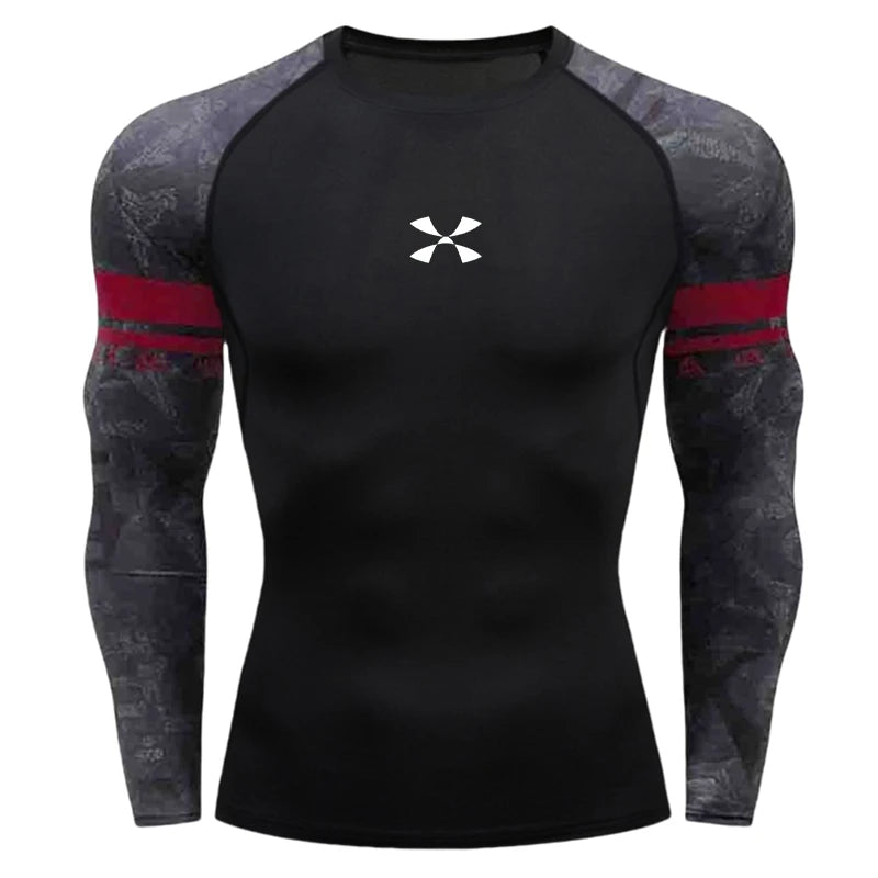 Cody Lundin Camiseta masculina de compressão para academia, camiseta de natação por atacado, roupa de ginástica slim fit compressão de proteção contra queimaduras