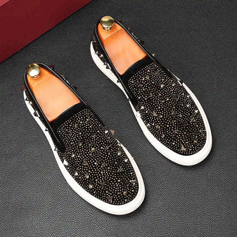 Ténis Casuais Rock Punk Loafers
