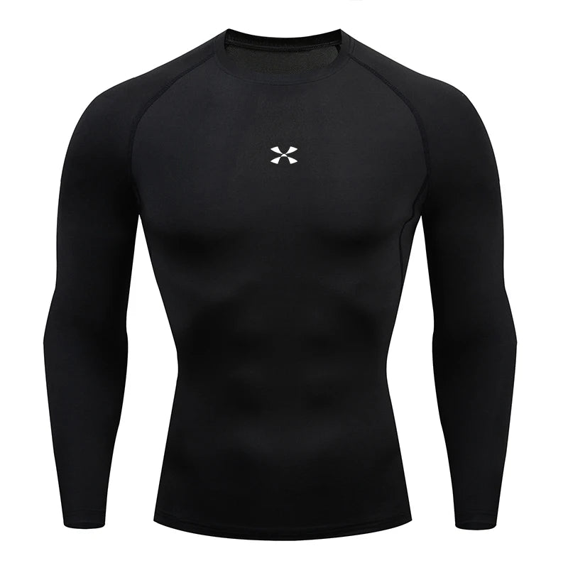 Camisa de compressão t dos homens verão roupas esportivas correndo camiseta elástica secagem rápida esporte topos t atlético ginásio treino camisas