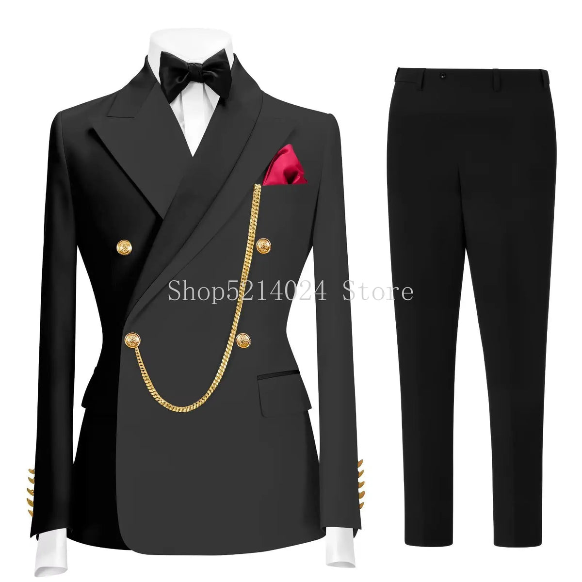 Terno Formal Slim-Fit de Botão Duplo