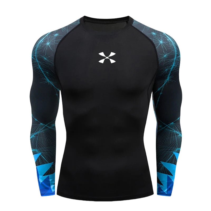 Cody Lundin Camiseta masculina de compressão para academia, camiseta de natação por atacado, roupa de ginástica slim fit compressão de proteção contra queimaduras